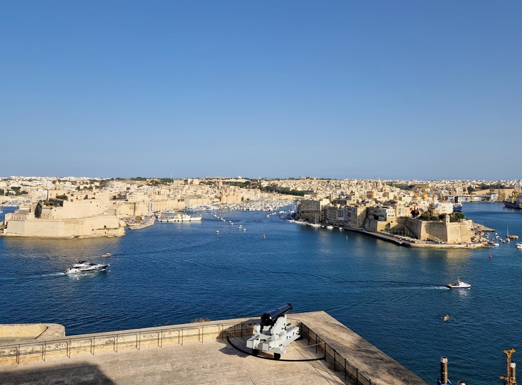 View of the Three Cities from Upper Barrakka, Valletta