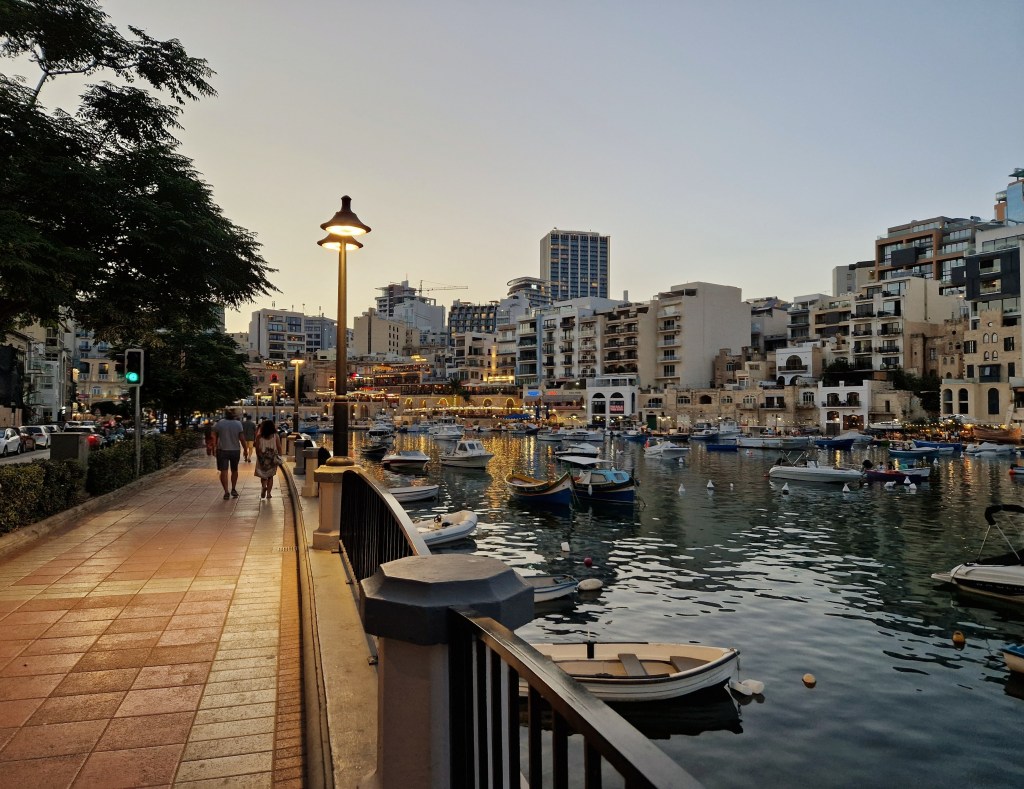 Waterfront promenade from Balluta to Spinola, Malta
