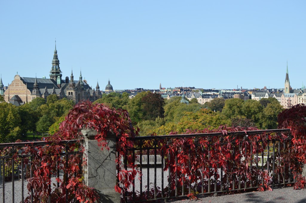 Viewpoint in Skansen overlooking Nordiska Museet with Autumn / Fall colours