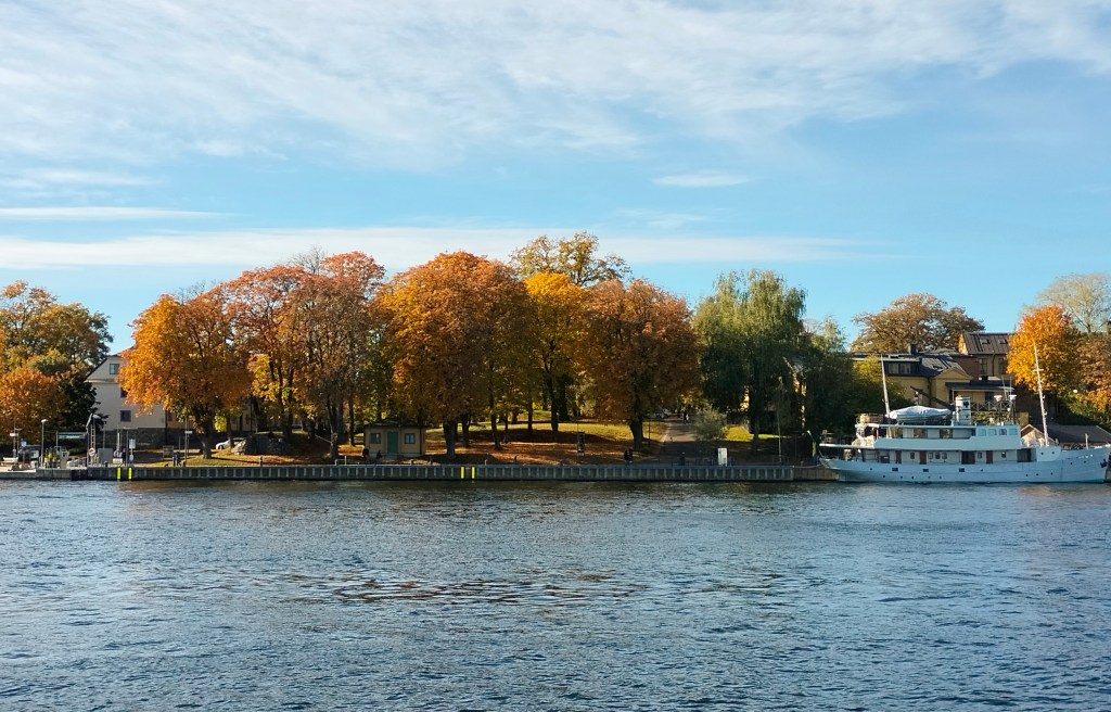 Skeppsholmen from a commuter ferry in Stockholm