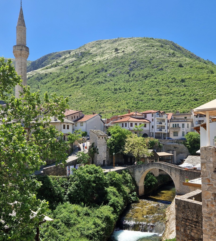 The Crooked Bridge, a smaller version of the Stari Most (Old Bridge) in Mostar