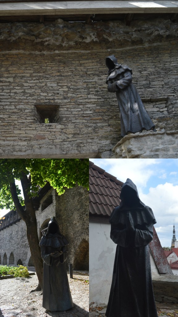 The three monk statues in Danish King’s Garden, Tallinn