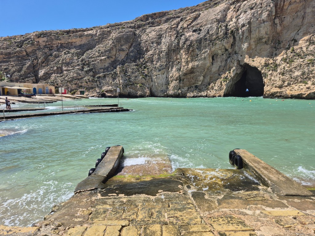 The tranquil lagoon, The Inland Sea, at Dwejra Bay