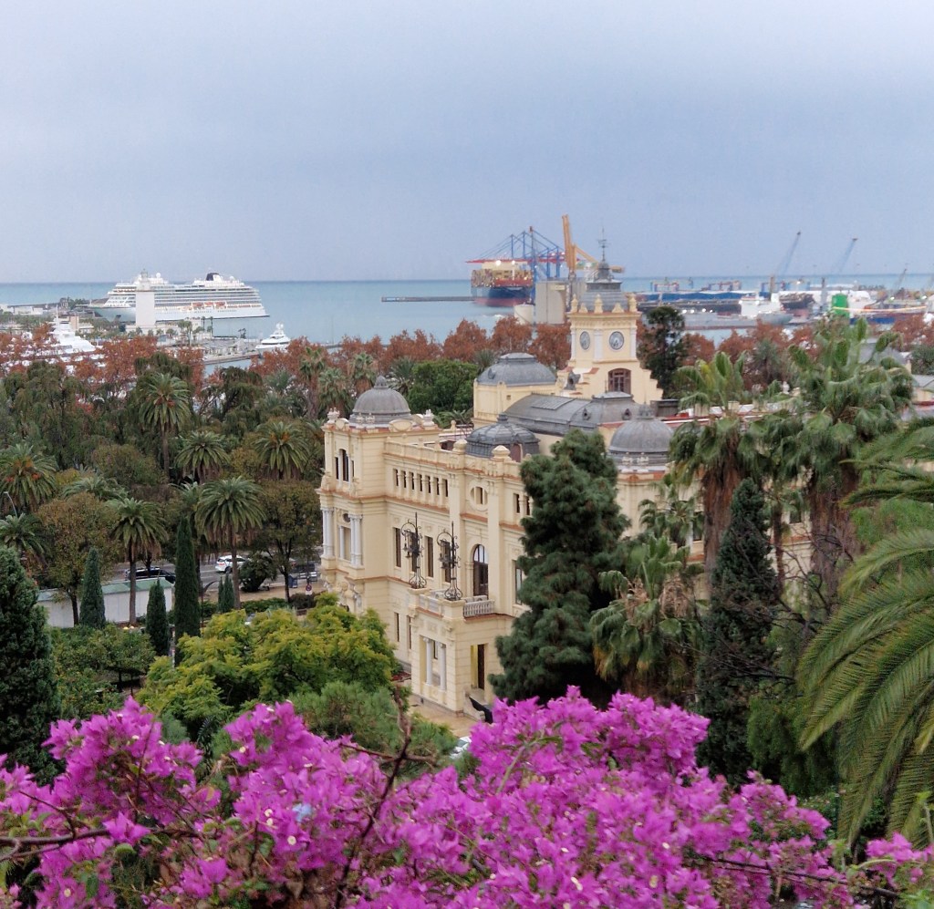 View of Malaga city from Castillo de Gibralfaro