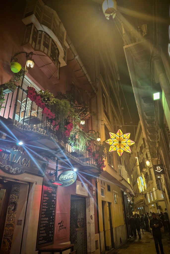 Christmas lights and decorations in Malaga Centro