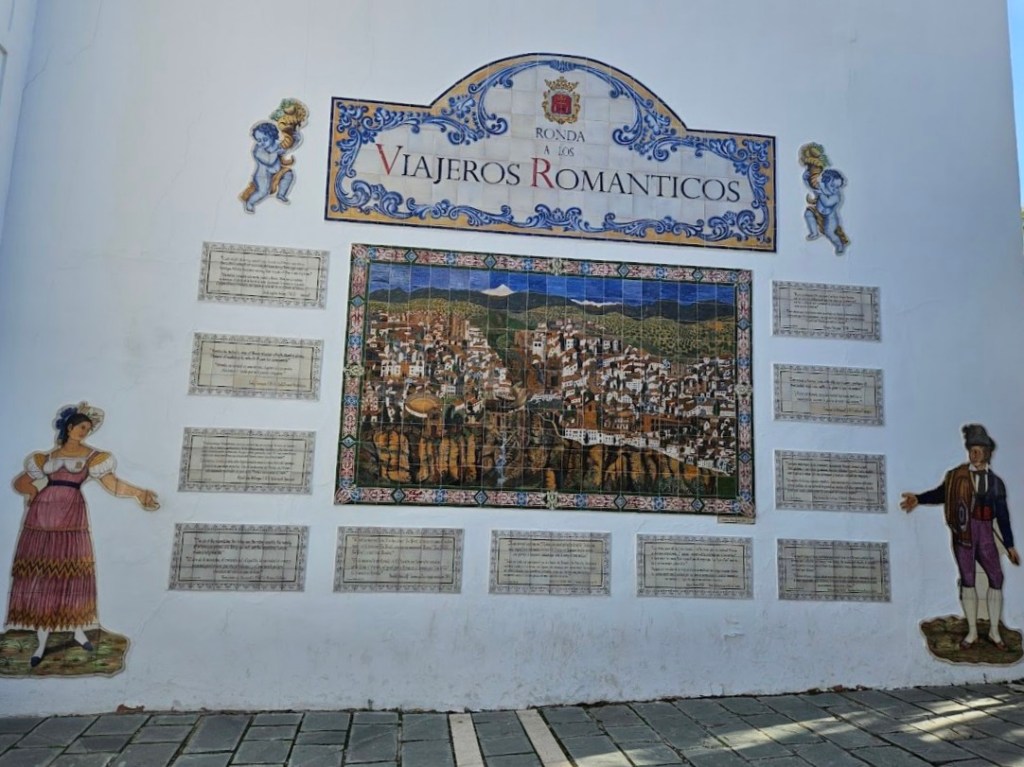 Mirador de los Viajeros Románticos, a wall mural in Ronda