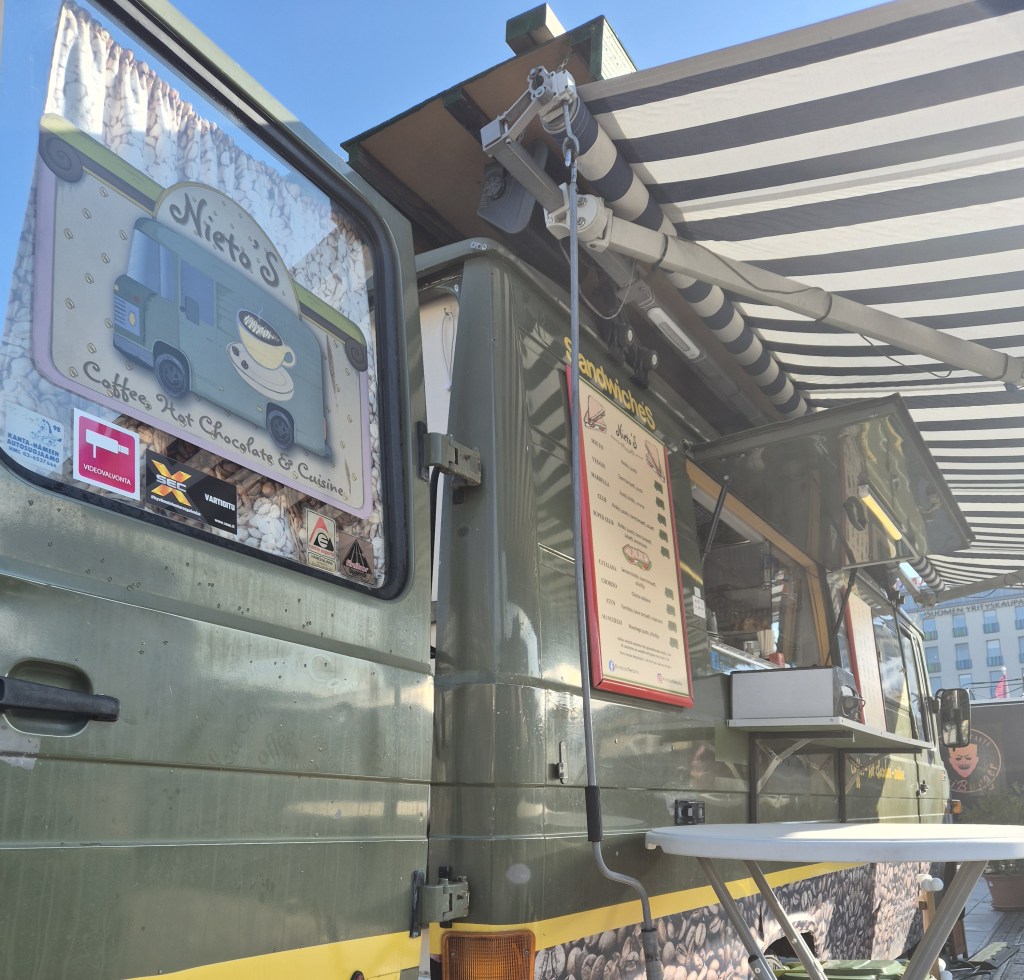 Food truck at the market square in Turku, Finland