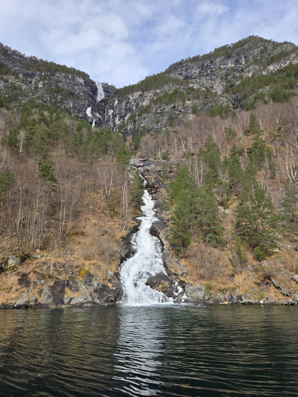 Lægdafossen in the Nærøyfjord between Flåm and Gudvangen.