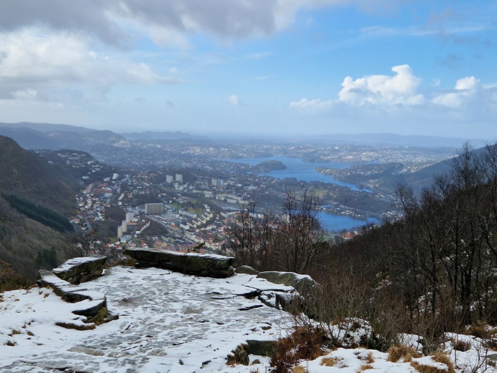 View from the Sherpa steps in Bergen en route to Ulriken