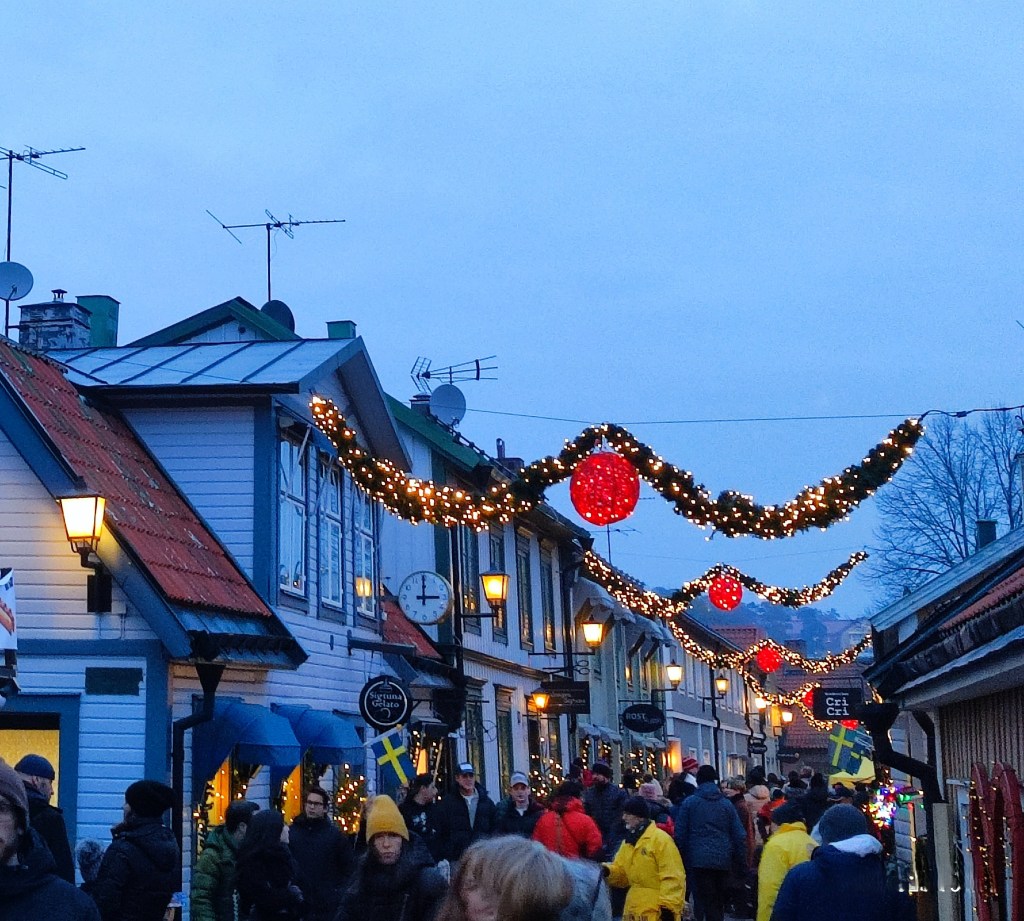 Cozy streets in Sigtuna in winter