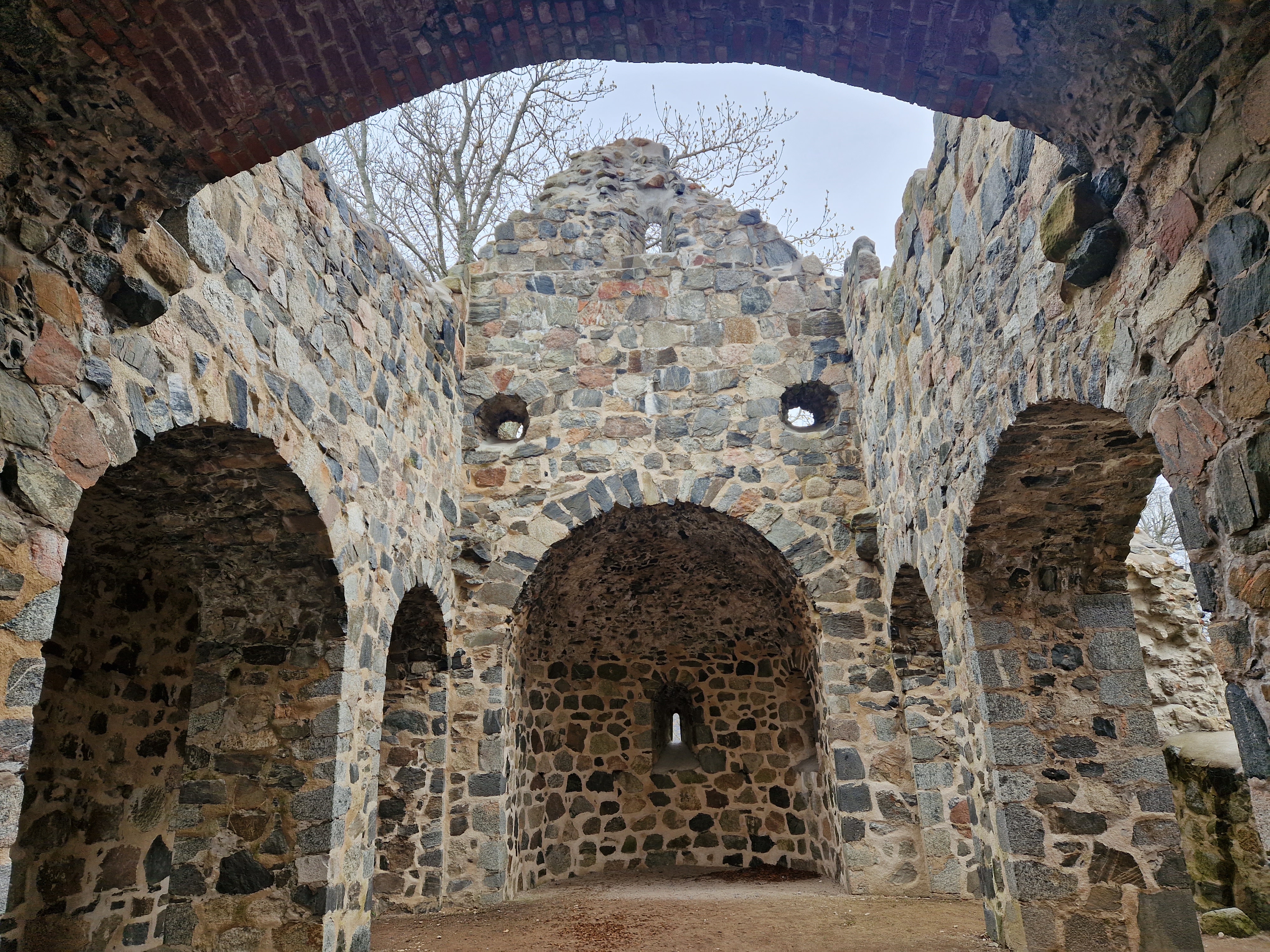 Surviving ruins of Saint Olaf's Church in Sigtuna, Sweden